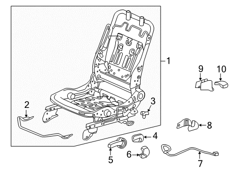 2013 Honda Accord Tracks & Components Cover, L. Rail (Upper) (Outer)*NH167L* (GRAPHITE BLACK) Diagram for 81669-TR0-A11ZA