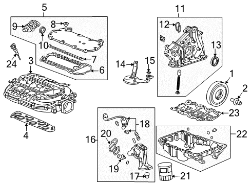 2005 Acura RL Intake Manifold Actuator Assembly, Bypass Valve Diagram for 17150-RCA-A01