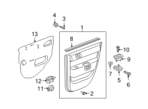 2006 Scion xB Rear Door Belt Weatherstrip Diagram for 68173-52040