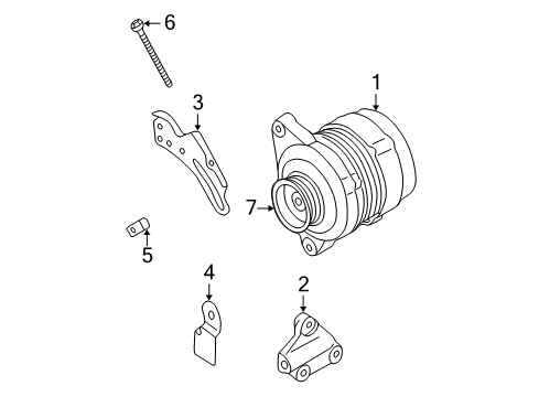 2001 Nissan Sentra Alternator Reman Alternator Assembly Diagram for 23100-4M800R