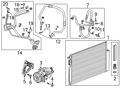 2014 Buick Encore Air Conditioner Condenser Diagram for 95321793