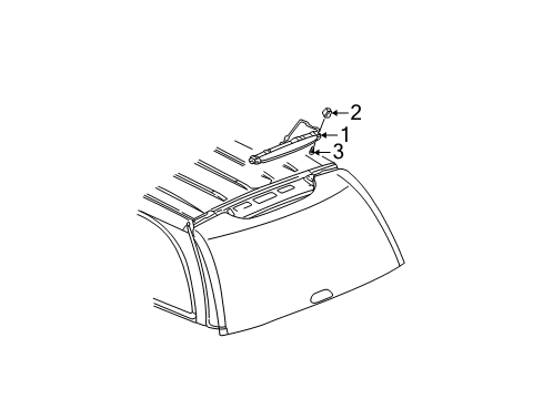 2004 Oldsmobile Bravada High Mount Lamps High Mount Lamp Diagram for 15201921