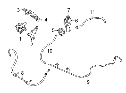 2003 Dodge Stratus P/S Pump & Hoses, Steering Gear & Linkage Power Steering Pump Diagram for 4764421AB