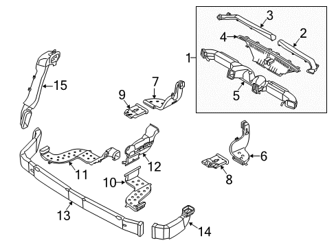 2015 Kia Sorento Ducts Duct Assembly-Rear Air Conditioner L Diagram for 979502P050