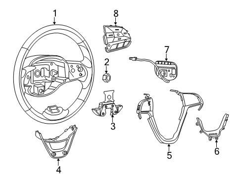 2019 Jeep Cherokee Cruise Control System Sensor-Adaptive Speed Control MODU Diagram for 68442263AA