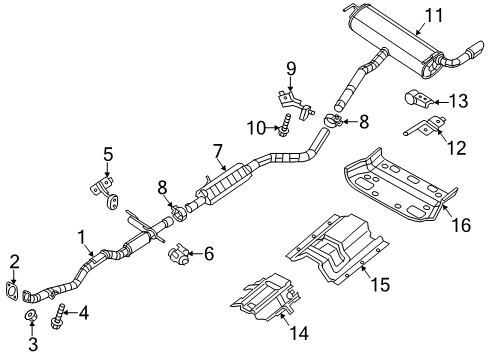 2020 Jeep Cherokee Exhaust Components Front Exhaust Pipe Diagram for 68270484AB