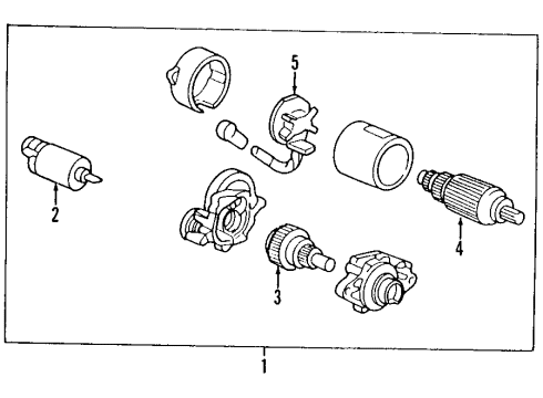 2004 Honda Pilot Starter Starter Motor Assembly (Sm-44247) (Mitsuba) Diagram for 31200-PGK-A02