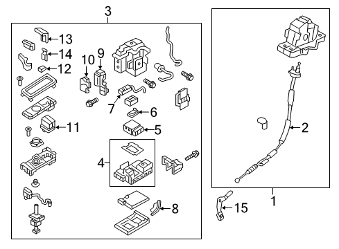 2017 Kia K900 Gear Shift Control - AT Bracket Assembly-Support Diagram for 467813T200
