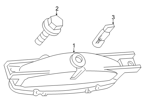 2004 Chrysler 300M High Mount Lamps Lamp-High Mounted Stop Diagram for 4805121AD