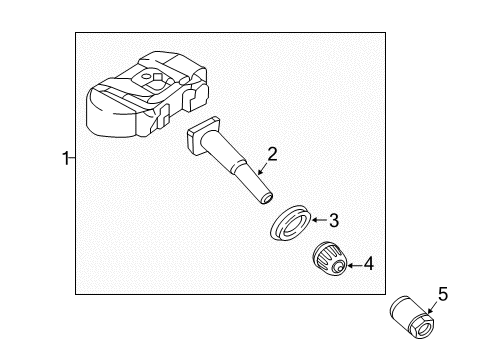 2017 Genesis G90 Tire Pressure Monitoring Tpms Stem Diagram for 52936-D2100