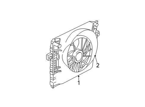 2001 Jeep Grand Cherokee Cooling System, Radiator, Water Pump, Cooling Fan Fan-Radiator Cooling Diagram for 52079860AE