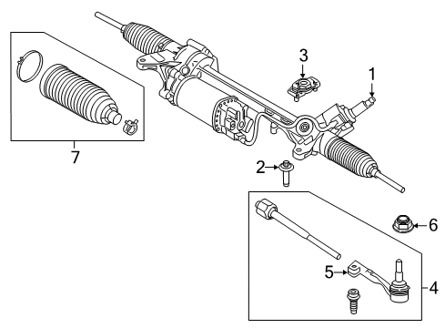 2017 BMW 740e xDrive Steering Column & Wheel, Steering Gear & Linkage At-Steering Box, Electr. Diagram for 32106888554