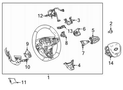 2022 Chevrolet Bolt EUV Steering Wheel & Trim Cruise Switch Diagram for 42726547