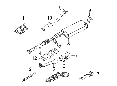 2007 Nissan Armada Exhaust Components Cover-Exhaust Manifold Diagram for 16590-7S010