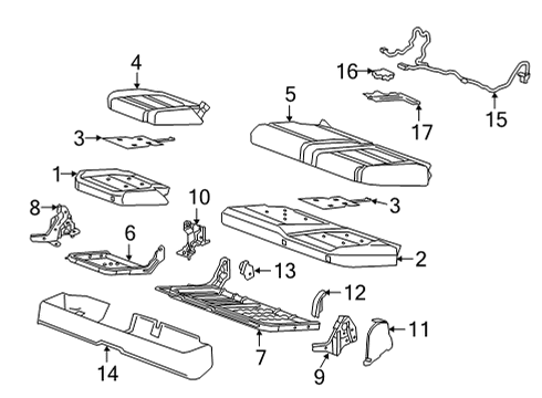 2021 GMC Sierra 3500 HD Heated Seats Harness Diagram for 84943521