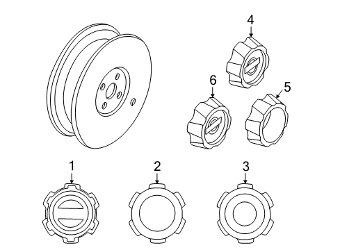 2000 Nissan Frontier Wheel Covers & Trim Disc Wheel Cap Diagram for 40315-7Z100