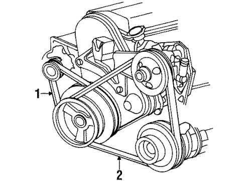 1998 Dodge Neon Belts Belt-Power Steering Diagram for 4612247