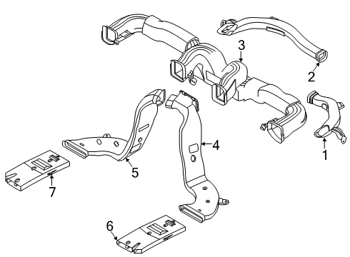 2020 Hyundai Venue Ducts Hose Assembly-Side DEFROSTER, LH Diagram for 97380-K2000