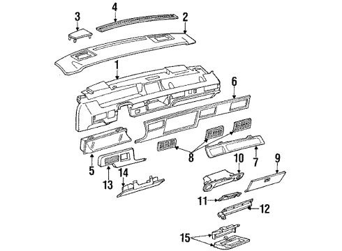 1993 Chevrolet Lumina Instruments & Gauges Cluster Panel Diagram for 16168911