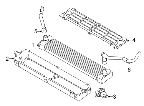 2018 BMW X6 Radiator & Components Bracket, Radiator Bottom Right Diagram for 17118570831