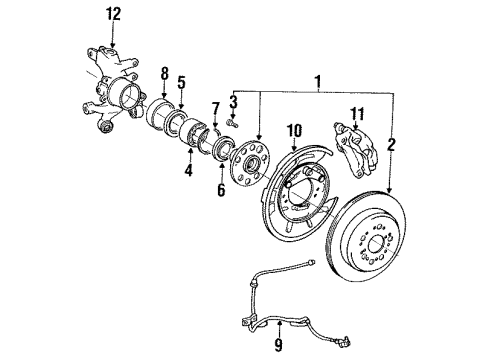 1993 Lexus LS400 Traction Control Components Switch, Traction Control Diagram for 84988-50010