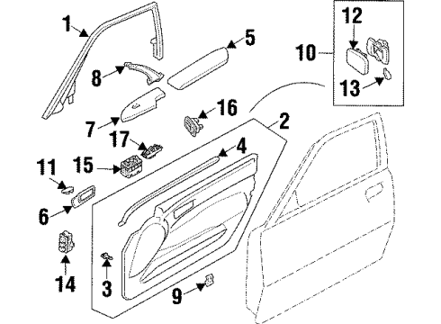 1999 Infiniti Q45 Trunk Control Unit Assy-Trunk Lid Closure Diagram for 28563-3H000