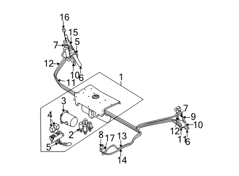 2003 Saab 9-3 Convertible Top Driver Side Headlight Assembly Composite Diagram for 4856563