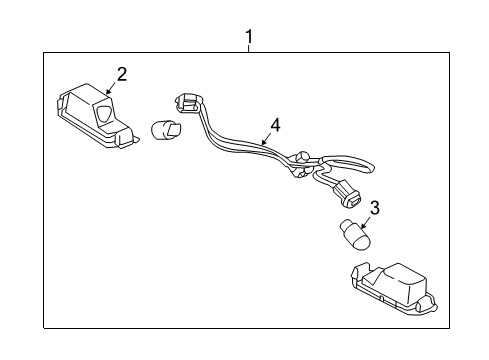 2019 Hyundai Ioniq Bulbs Lamp Assembly-License Plate Diagram for 92501-G2000