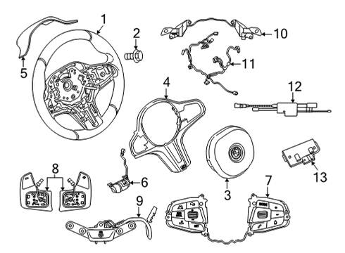 2020 BMW X5 Switches SWITCH, M MULTIFUNCTION BUTT Diagram for 61317854520