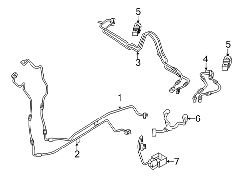 2021 BMW X5 Rear A/C Lines INJECTION STRIP PRESSURE LIN Diagram for 64536995408