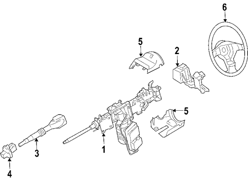 2007 BMW Z4 Steering Column & Wheel, Steering Gear & Linkage Repair Kit, Steering Angle Sensor Diagram for 32307841205