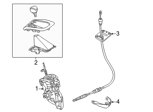 2021 Ram ProMaster 1500 Shifter Housing Transmission Gearshift Control Cable Diagram for 68166623AC