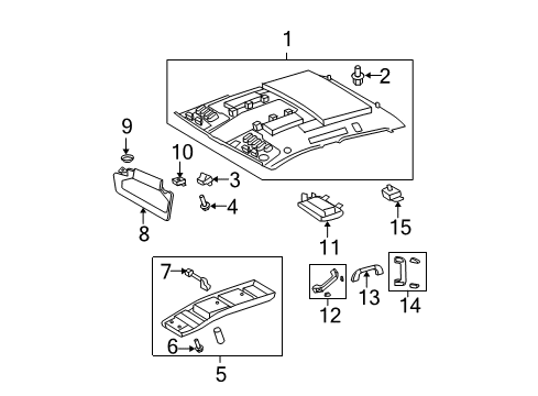 2009 Toyota Tundra Interior Trim - Cab Dome Lamp Assembly Diagram for 81240-0C050-E0