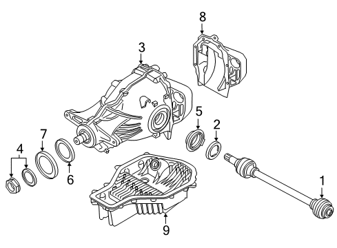 2022 BMW 530e Axle & Differential - Rear REAR-AXLE-DRIVE Diagram for 33109468291