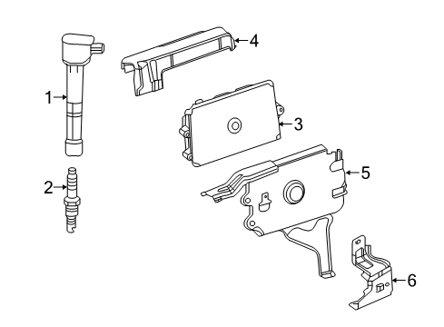 2015 Honda CR-V Ignition System Bracket Comp, Ecu Diagram for 37821-5LA-A00