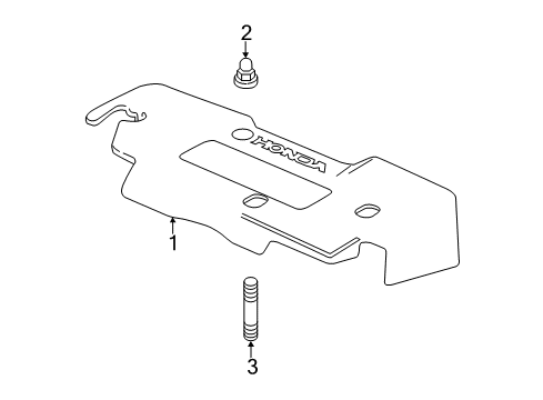 2015 Honda Accord Engine Appearance Cover Bolt, Stud (6X20) Diagram for 92900-06020-1B