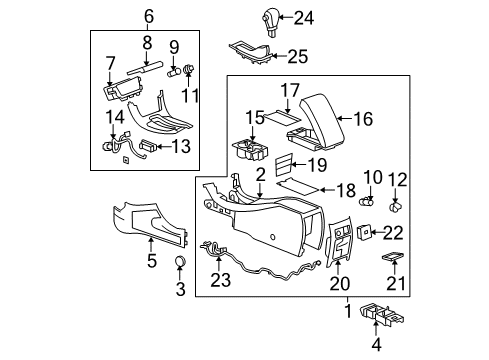 2008 Chevrolet Malibu Center Console Indicator, Automatic Transmission Control Diagram for 15946034