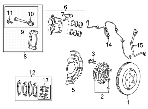 2022 Jeep Wagoneer Front Brakes ROTOR-BRAKE Diagram for 68437275AA