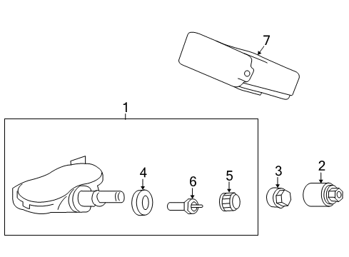 2013 Honda Civic Tire Pressure Monitoring Receiver Unit, Tpms Diagram for 39350-TR0-A01