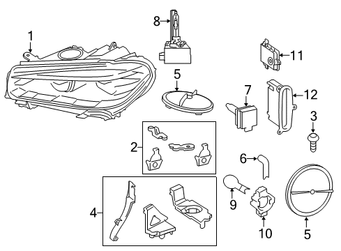 2015 BMW X5 Headlamps Blind Plug Diagram for 51767205140