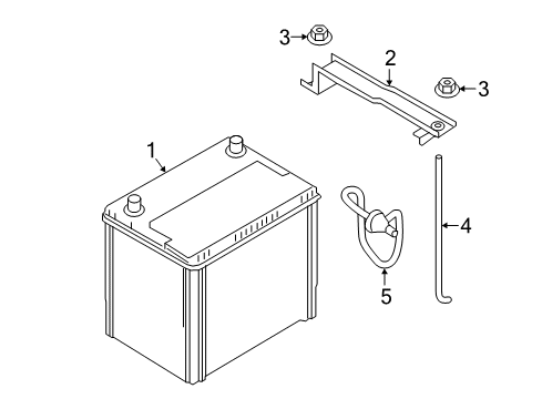 2017 Infiniti Q60 Battery Tube Assy-Battery Diagram for 24413-5CA1A