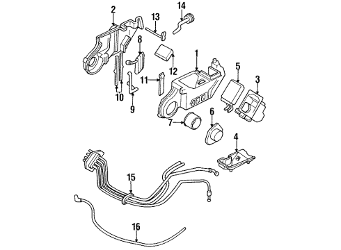 1996 Pontiac Trans Sport Heater Core & Control Valve Case-Heater, Outlet Diagram for 52455603