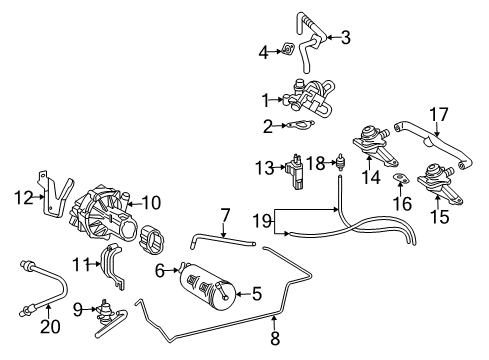 2008 Chrysler Crossfire Hydraulic System Booster-Power Brake Diagram for 5135424AA