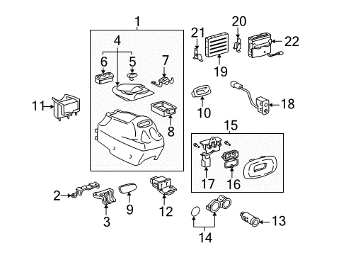 2006 Toyota Tundra Center Console Console Assembly Diagram for 58910-0C060-B1