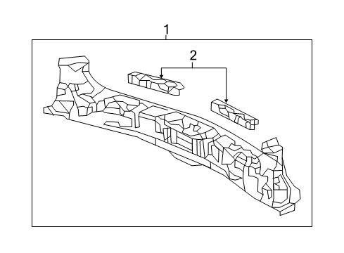 2020 Acura MDX Rear Body Crossmember, Rear Floor Diagram for 65750-TRX-A10ZZ