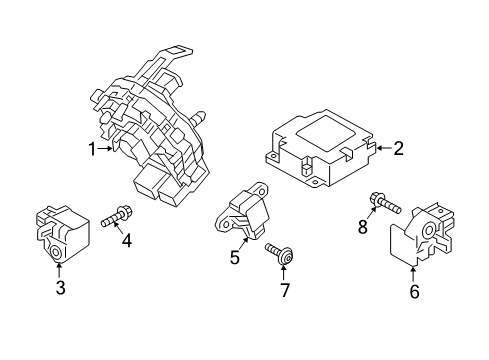 2017 Hyundai Elantra Air Bag Components Sensor Assembly-Side Impact Diagram for 95920-F2000