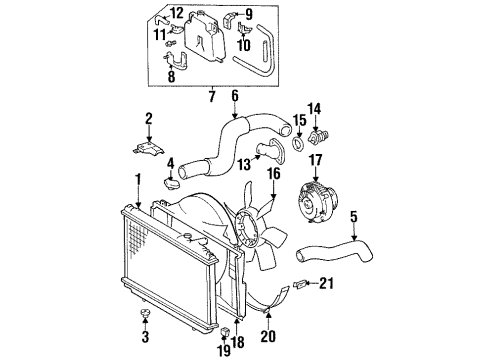 1998 Lexus SC300 Radiator & Components SHROUD, Fan, NO.1 Diagram for 16711-46050