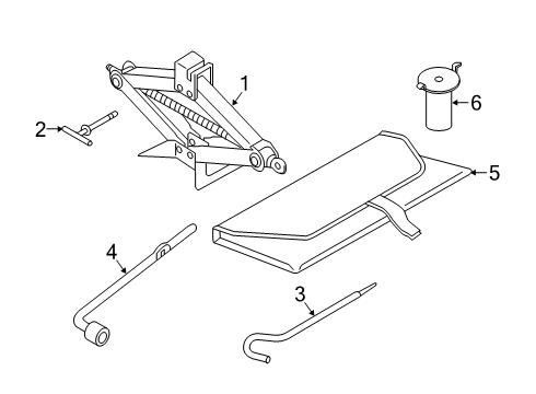 2019 Toyota Yaris Jack & Components Jack Diagram for 09110-WB002