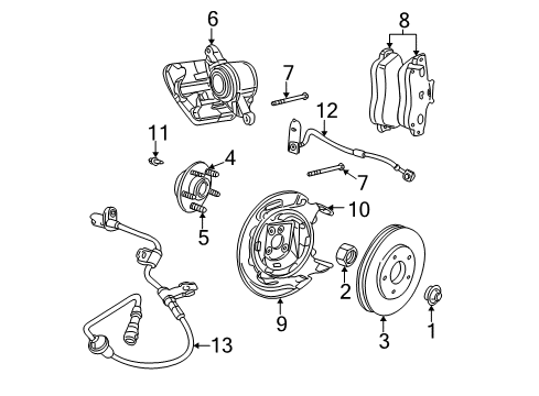 2002 Dodge Stratus Anti-Lock Brakes Sensor-Anti-Lock Brakes Diagram for MR370933