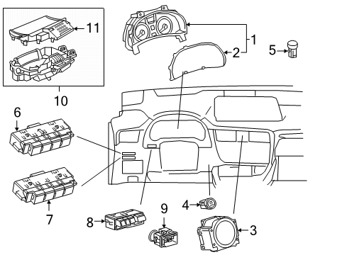 2022 Lexus RX450hL Cluster & Switches, Instrument Panel METER ASSY, COMBINAT Diagram for 83800-4DB81